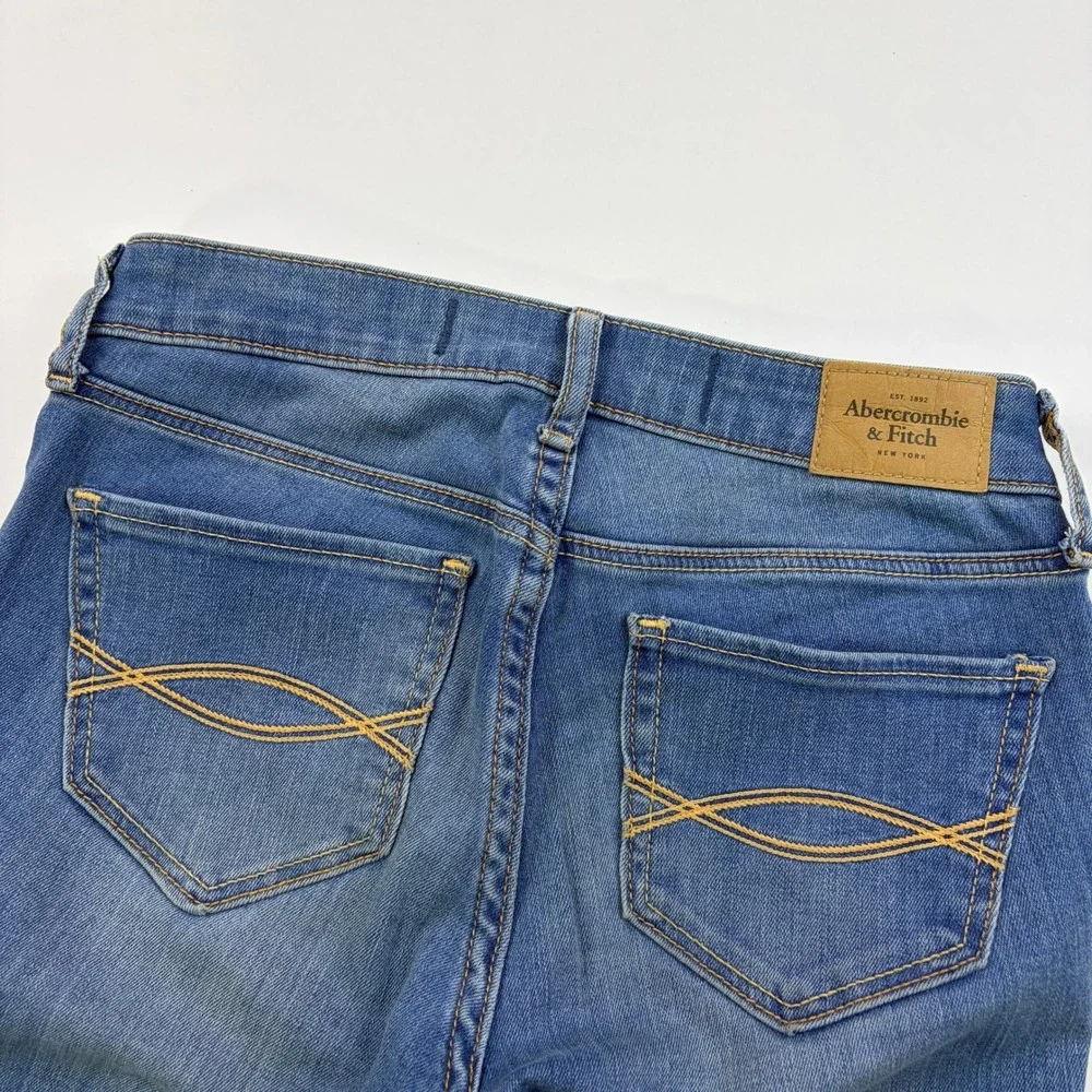 Abercrombie & Fitch Super Skinny Jeans Womens 00R 24 Medium Wash Low Rise